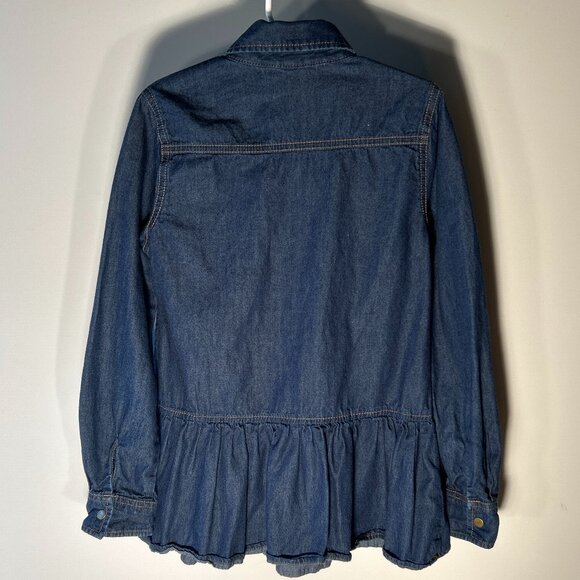 Cherokee Girls SZ M Vintage Blue Denim Top or Dress Western Cottage Prairie 80's - Picture 8 of 11